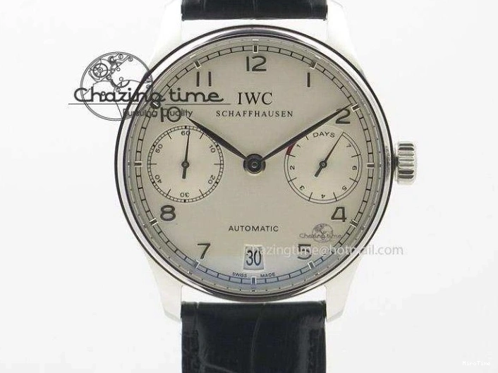 MIROTIME 0408 Portuguese Chrono RG IW371415 ZF 1:1 Best Edition Black Dial On Black Leather Strap A79350 (Slim Movement) FashionForward 7264